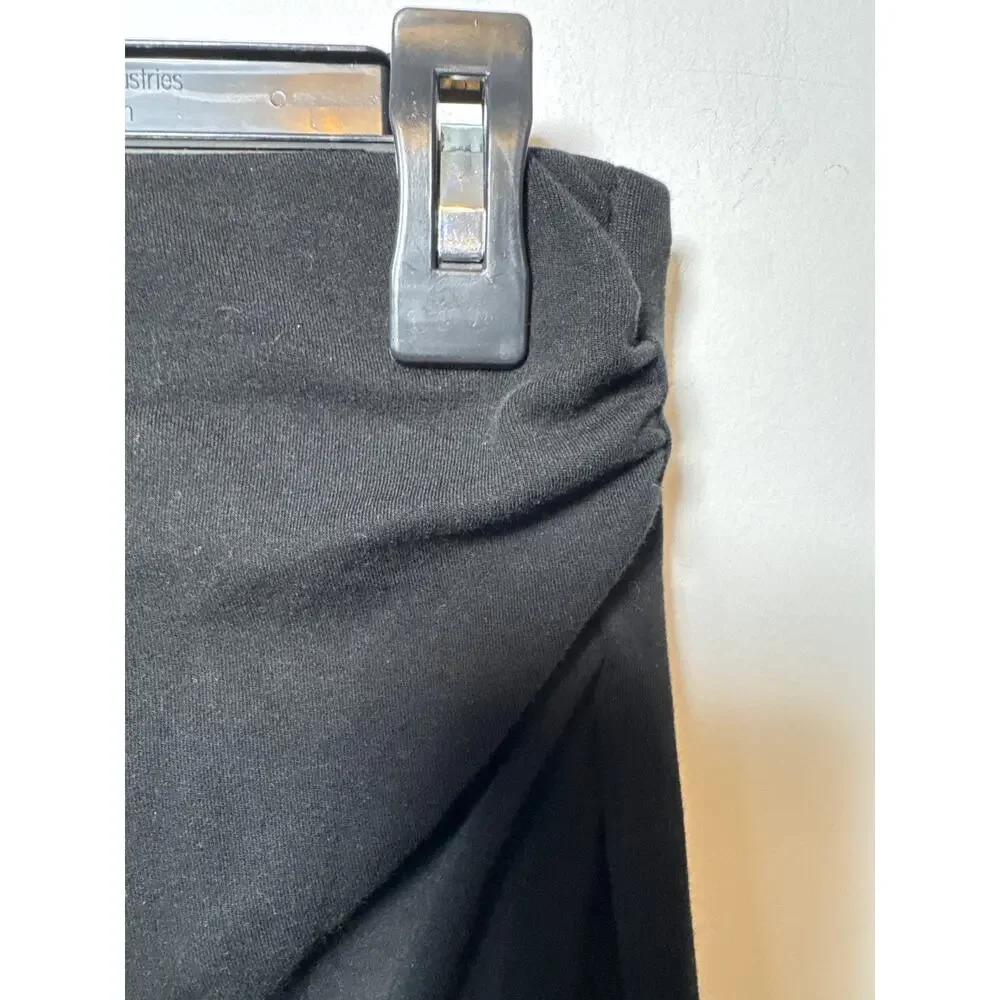 Brand New OGL Women's Size Small Black Max Warm Ruched Side Pencil Maxi Skirt - Picture 8 of 9